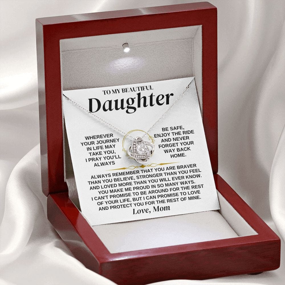 To My Beautiful Daughter - Love Mom - Love Knot Gift Set - SS320