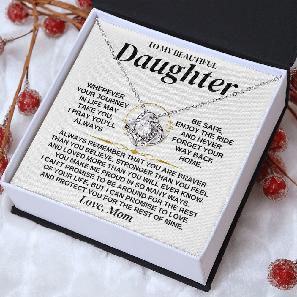 To My Beautiful Daughter - Love Mom - Love Knot Gift Set - SS320