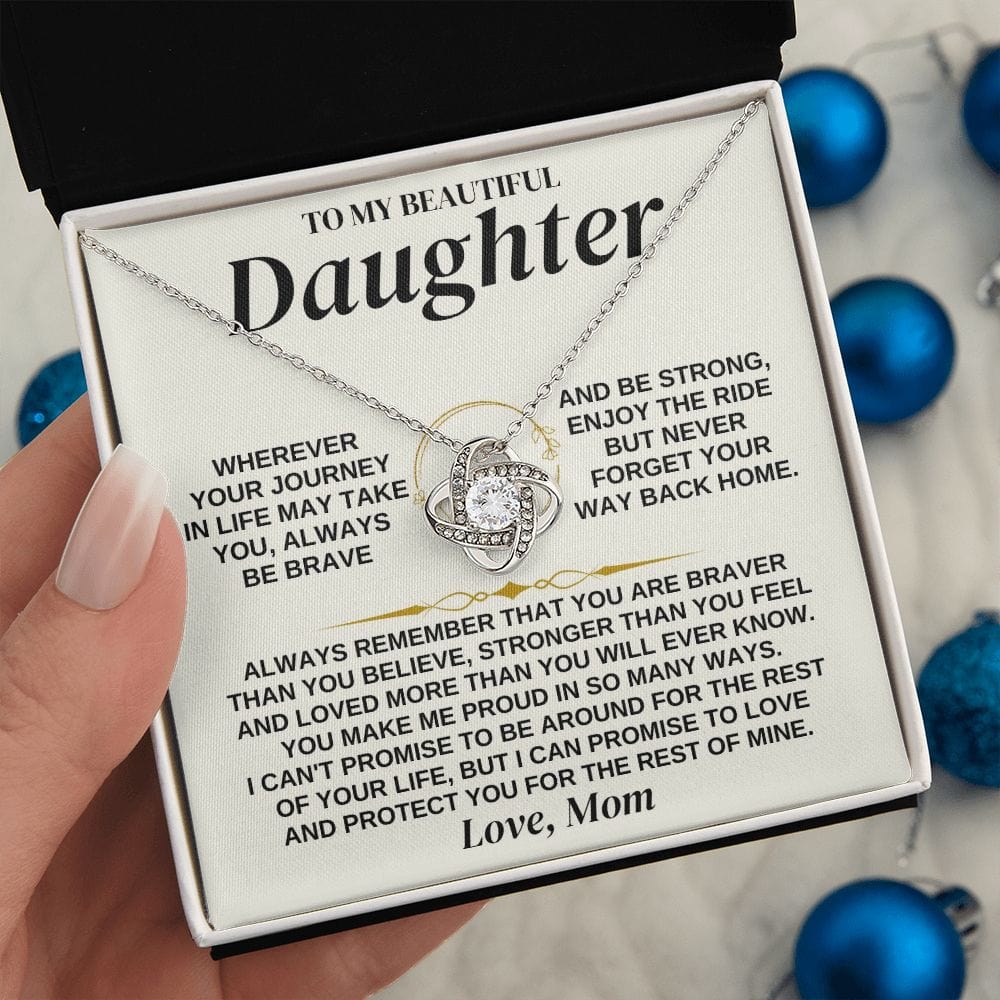 To My Beautiful Daughter - Love Mom - Love Knot Gift Set - SS321