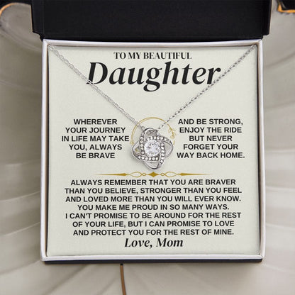 To My Beautiful Daughter - Love Mom - Love Knot Gift Set - SS321