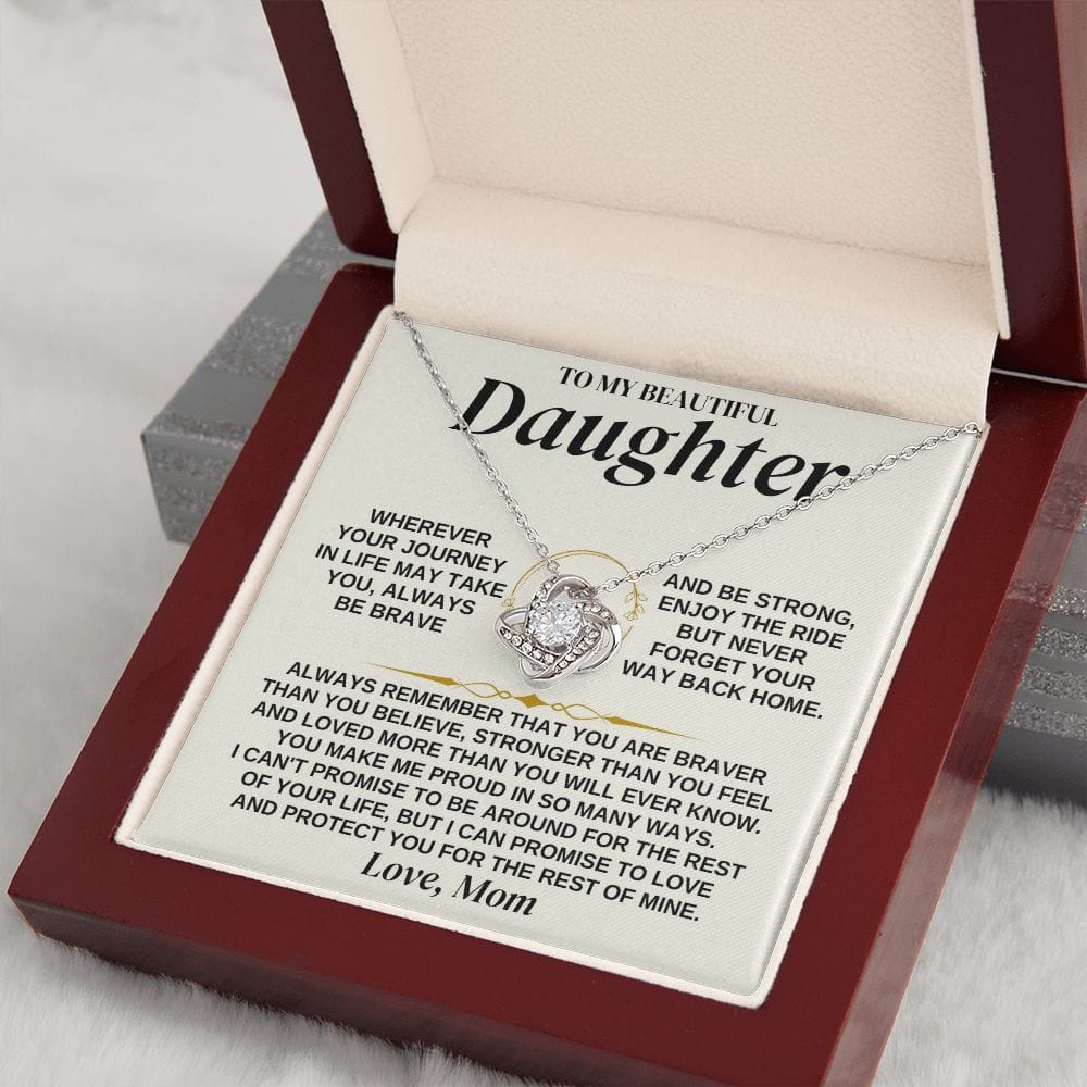 To My Beautiful Daughter - Love Mom - Love Knot Gift Set - SS321