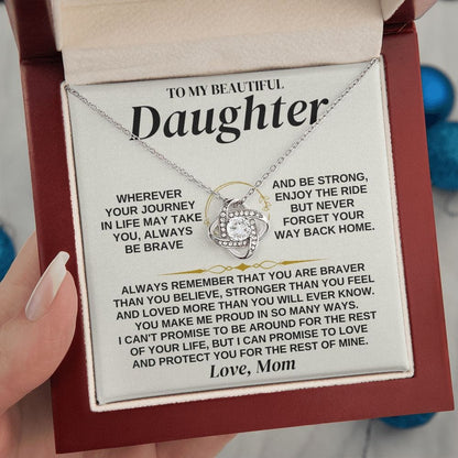 To My Beautiful Daughter - Love Mom - Love Knot Gift Set - SS321