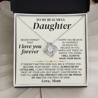 To My Beautiful Daughter - Love Mom - Love Knot Gift Set - SS327
