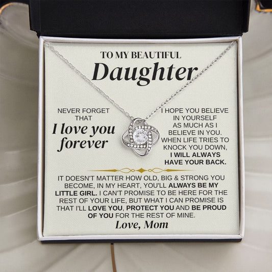 To My Beautiful Daughter - Love Mom - Love Knot Gift Set - SS327