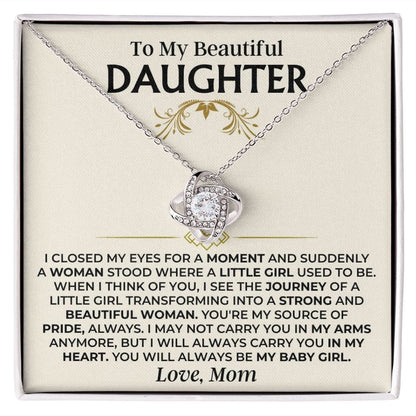 To My Beautiful Daughter - Mom - Love Knot Gift Set - SS504