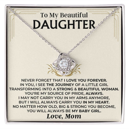 To My Beautiful Daughter - Mom - Love Knot Gift Set - SS510