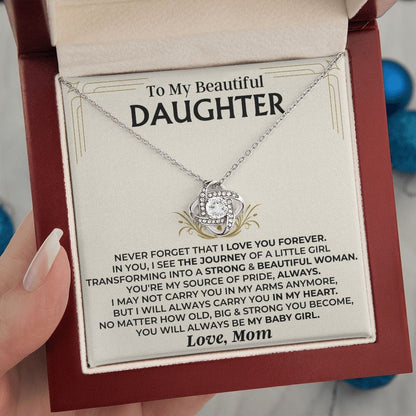 To My Beautiful Daughter - Mom - Love Knot Gift Set - SS510