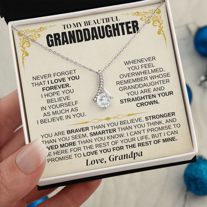 To My Beautiful Granddaughter - Beautiful Necklace Gift Set - SS342