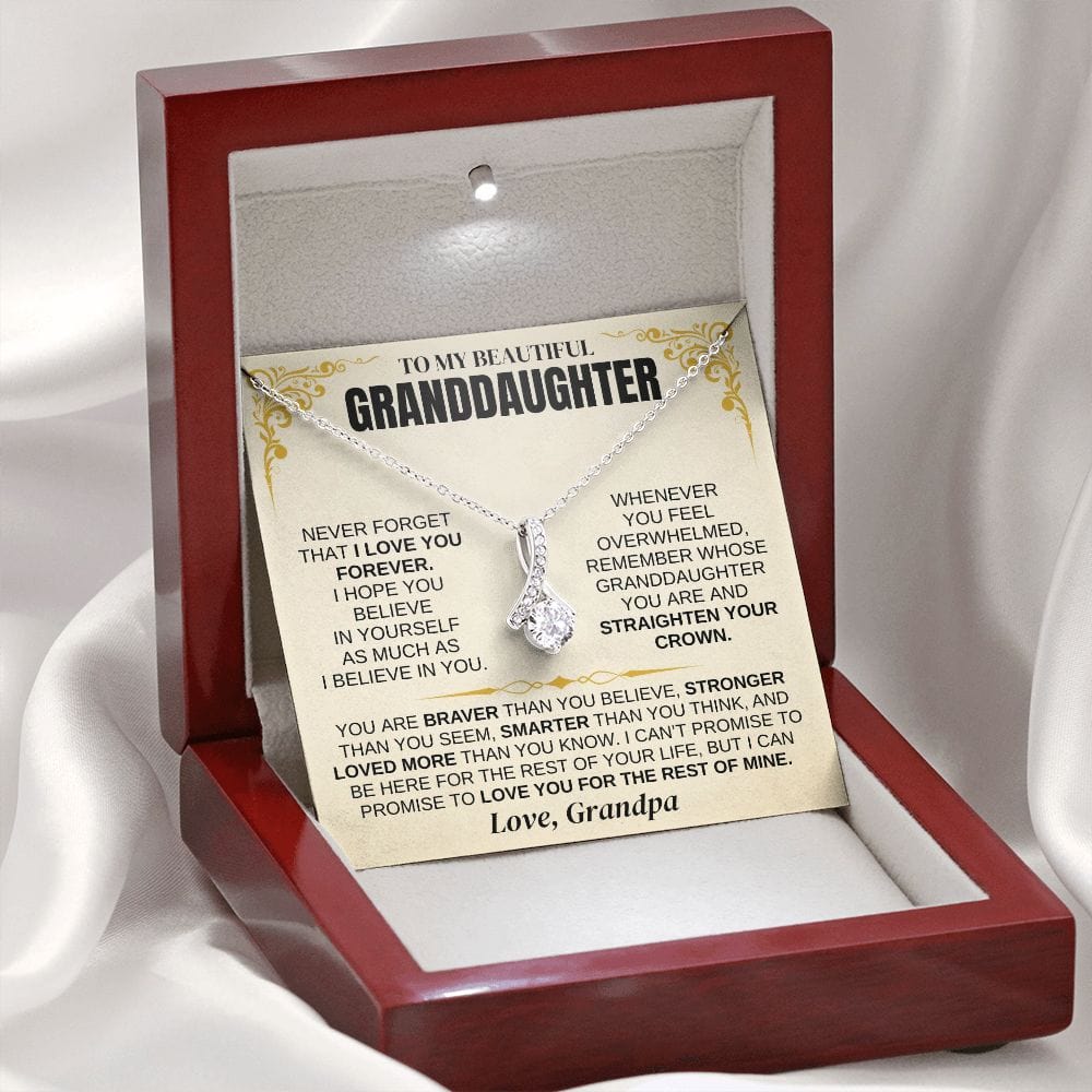 To My Beautiful Granddaughter - Beautiful Necklace Gift Set - SS342