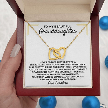 To My Beautiful Granddaughter - Grandma - Interlocked Gift Set - SS393GM