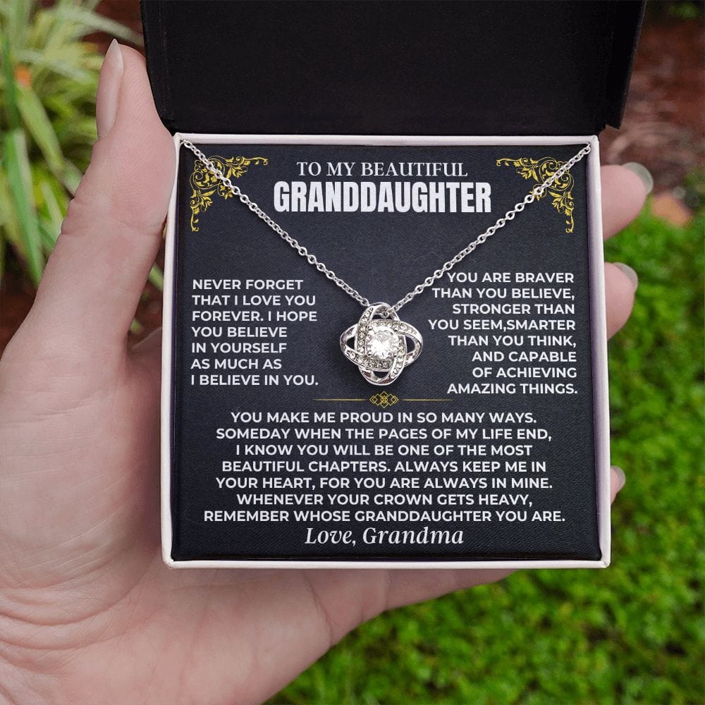 To My Beautiful Granddaughter - Grandma - Love Knot Gift Set - SS497