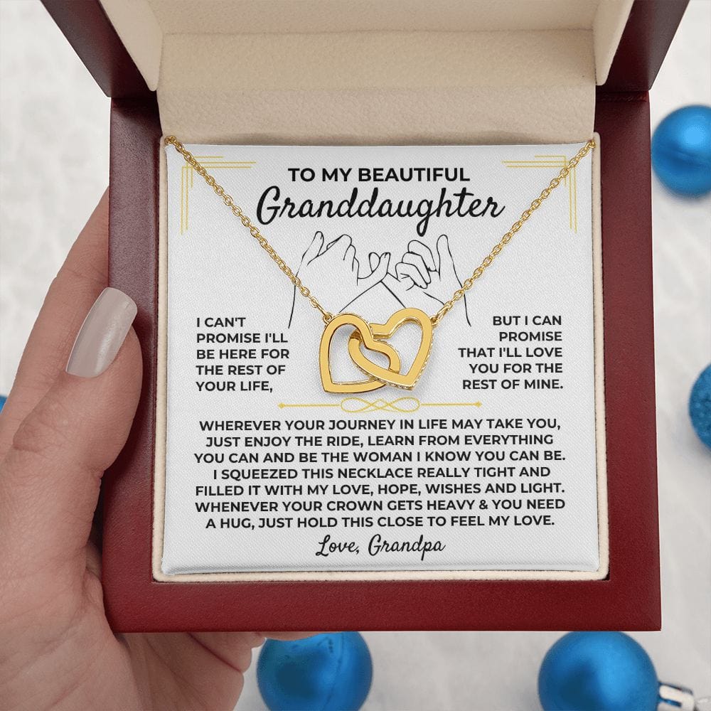 To My Beautiful Granddaughter - Interlocked Gold Hearts Gift Set - SS391