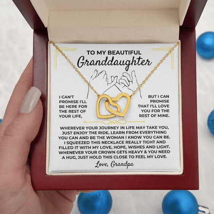 To My Beautiful Granddaughter - Interlocked Gold Hearts Gift Set - SS391