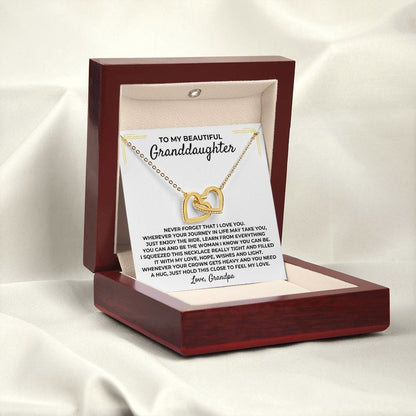 To My Beautiful Granddaughter - Interlocked Gold Hearts Gift Set - SS392