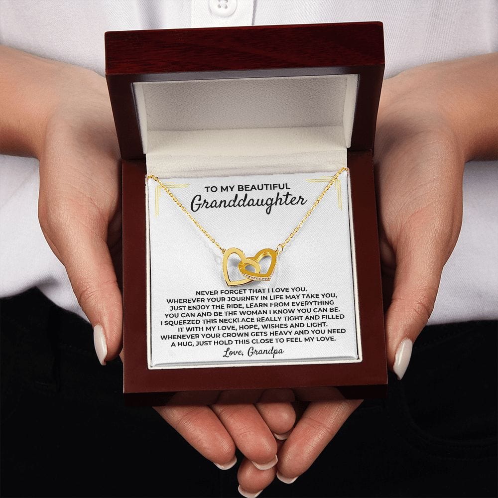 To My Beautiful Granddaughter - Interlocked Gold Hearts Gift Set - SS392