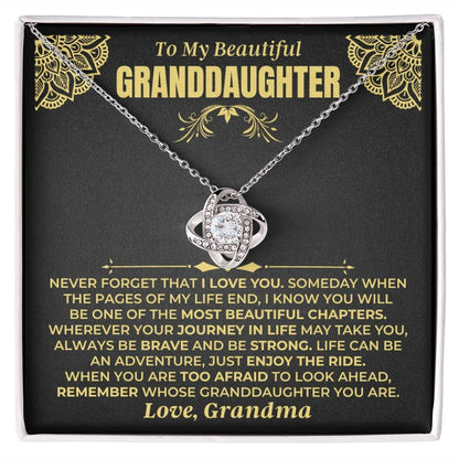 To My Beautiful Granddaughter - Love Knot Gift Set - SS477V6