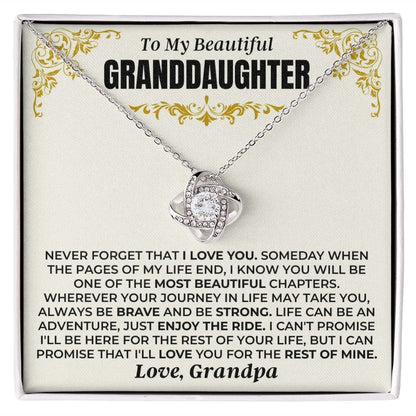 To My Beautiful Granddaughter - Love Knot Gift Set - SS481GP