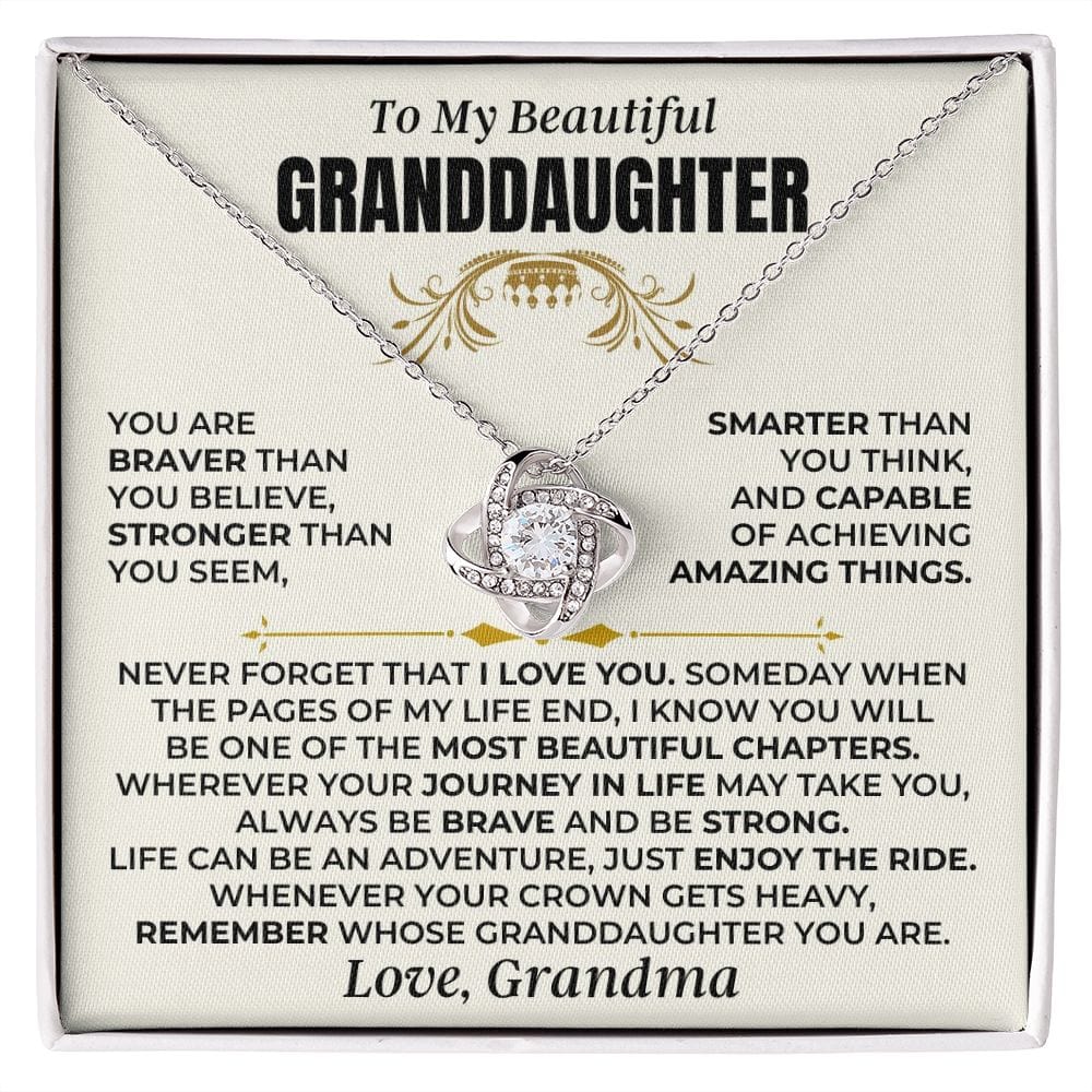 To My Beautiful Granddaughter - Love Knot Gift Set - SS494