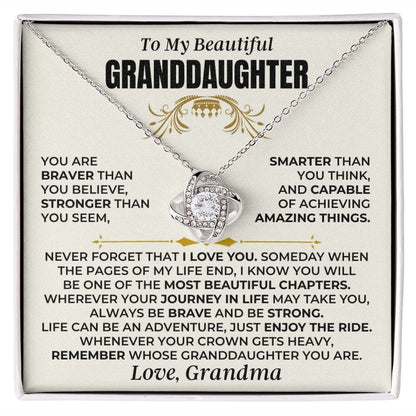 To My Beautiful Granddaughter - Love Knot Gift Set - SS494