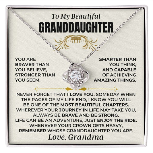 To My Beautiful Granddaughter - Love Knot Gift Set - SS494
