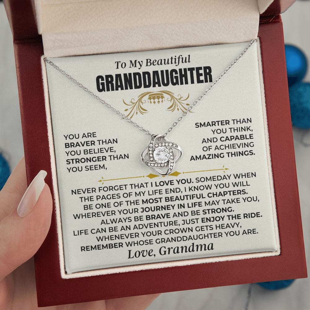 To My Beautiful Granddaughter - Love Knot Gift Set - SS494