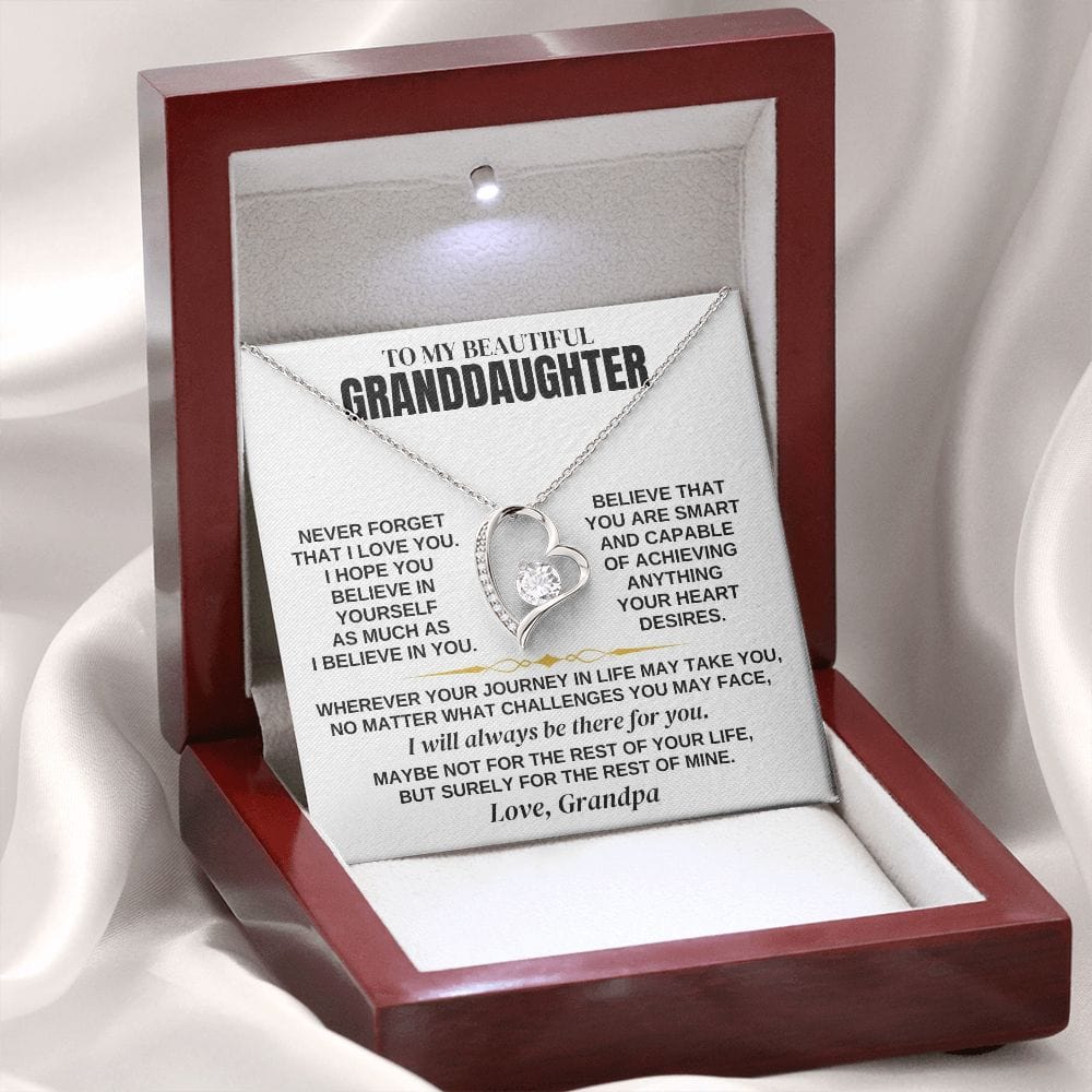 To My Beautiful Granddaughter - Necklace Gift Set - SS347