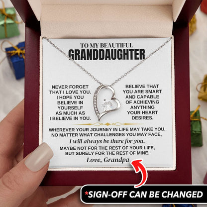 To My Beautiful Granddaughter - Necklace Gift Set - SS347