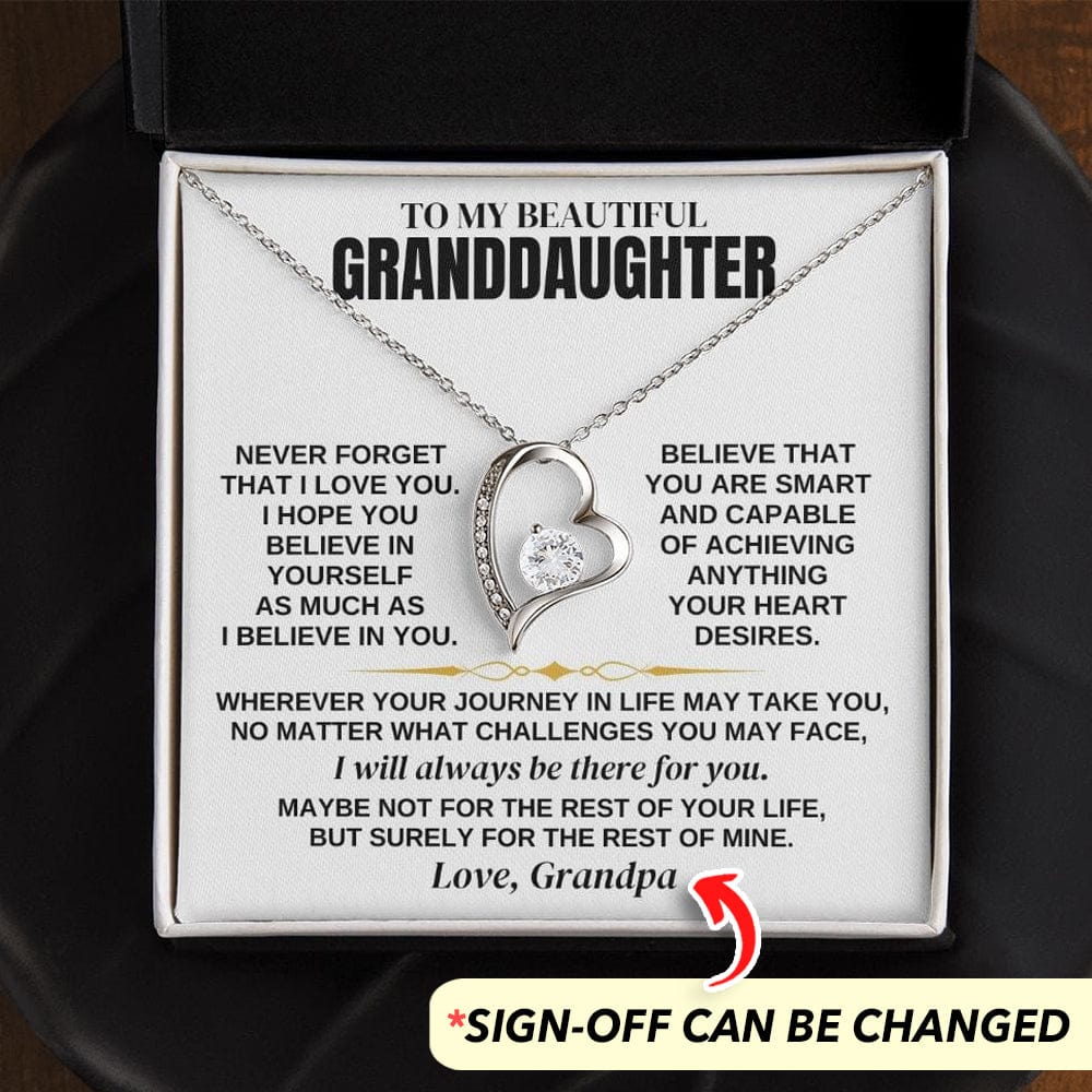 To My Beautiful Granddaughter - Necklace Gift Set - SS347