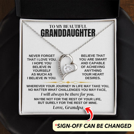To My Beautiful Granddaughter - Necklace Gift Set - SS347