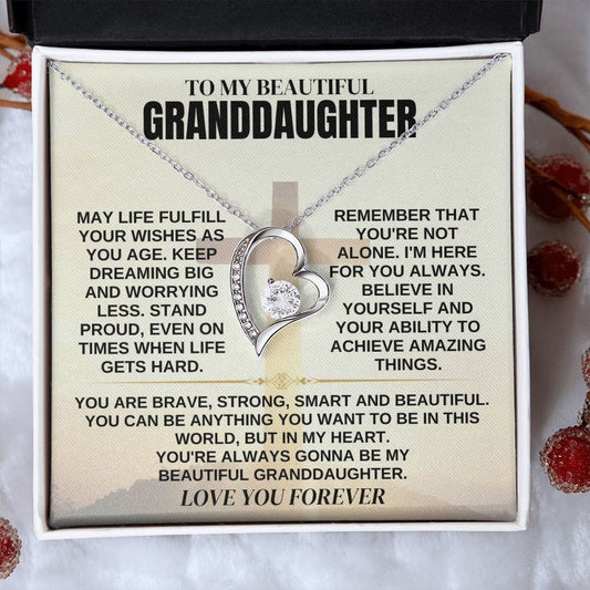 To My Beautiful Granddaughter - Necklace Gift Set - SS357