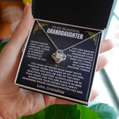 To My Beautiful Granddaughter - Personalized Love Knot Gift Set - SS497