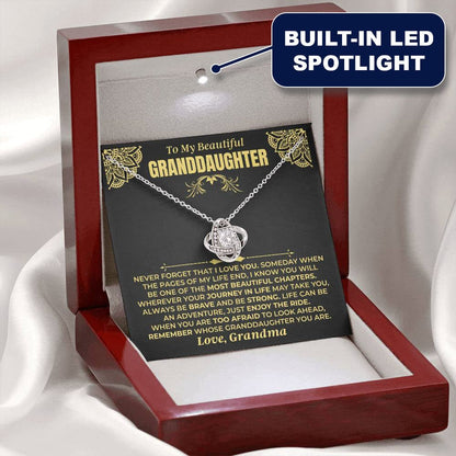 To My Beautiful Granddaughter - Personalized Sign-Off - Love Knot Gift Set - SS477V6
