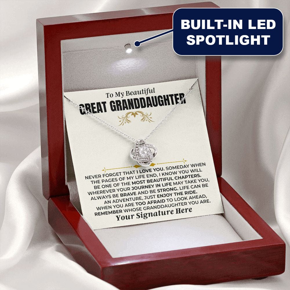 To My Beautiful Great Granddaughter - Love Knot Gift Set - SS477GD