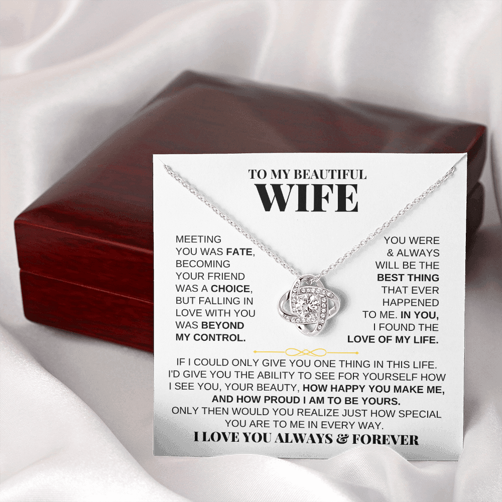 To My Beautiful Wife - Love Knot Gift Set - SS219LK