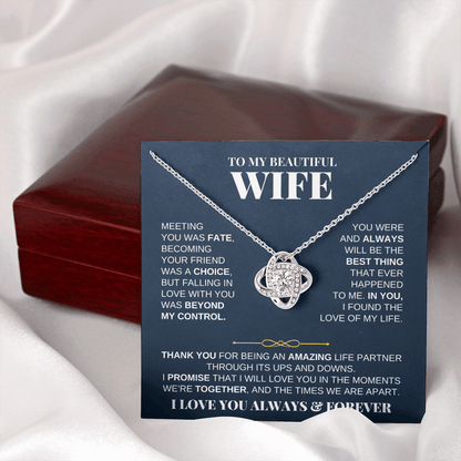 To My Beautiful Wife - Love Knot Gift Set - SS229
