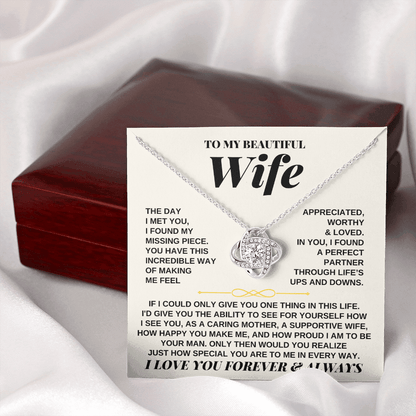 To My Beautiful Wife - Love Knot Gift Set - SS247