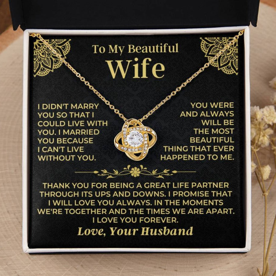 To My Beautiful Wife - Love Knot Gift Set - SS526