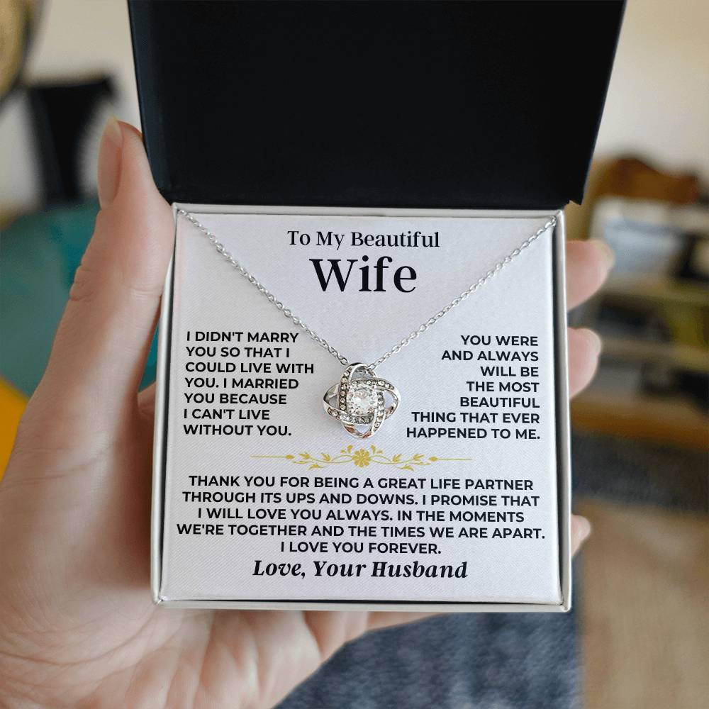 To My Beautiful Wife - Love Knot Gift Set - SS526V3