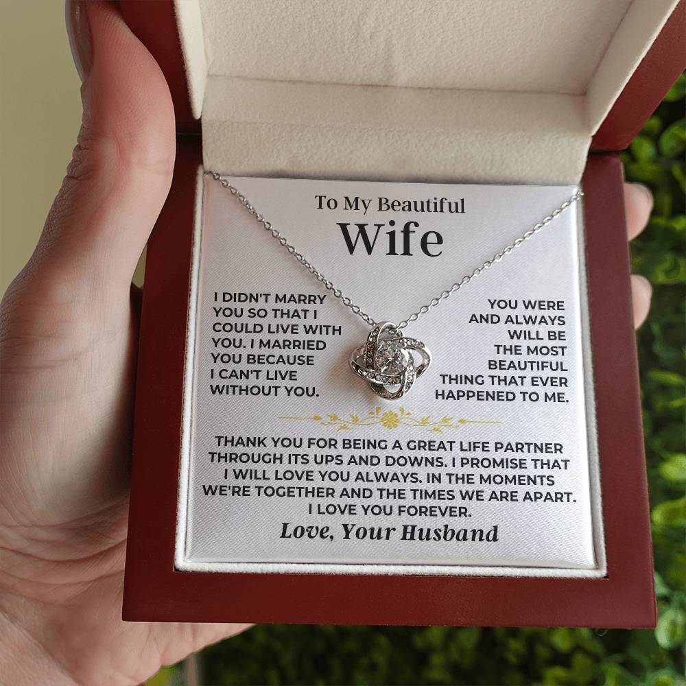 To My Beautiful Wife - Love Knot Gift Set - SS526V3