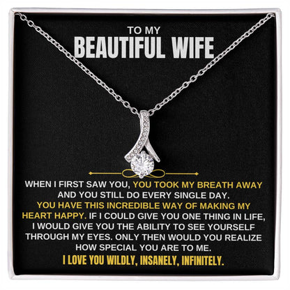 To My Beautiful Wife | You Took My Breath Away | Necklace Gift Set - SS129