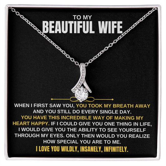 To My Beautiful Wife | You Took My Breath Away | Necklace Gift Set - SS129