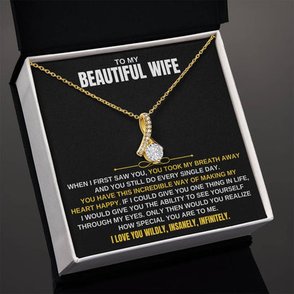 To My Beautiful Wife | You Took My Breath Away | Necklace Gift Set - SS129