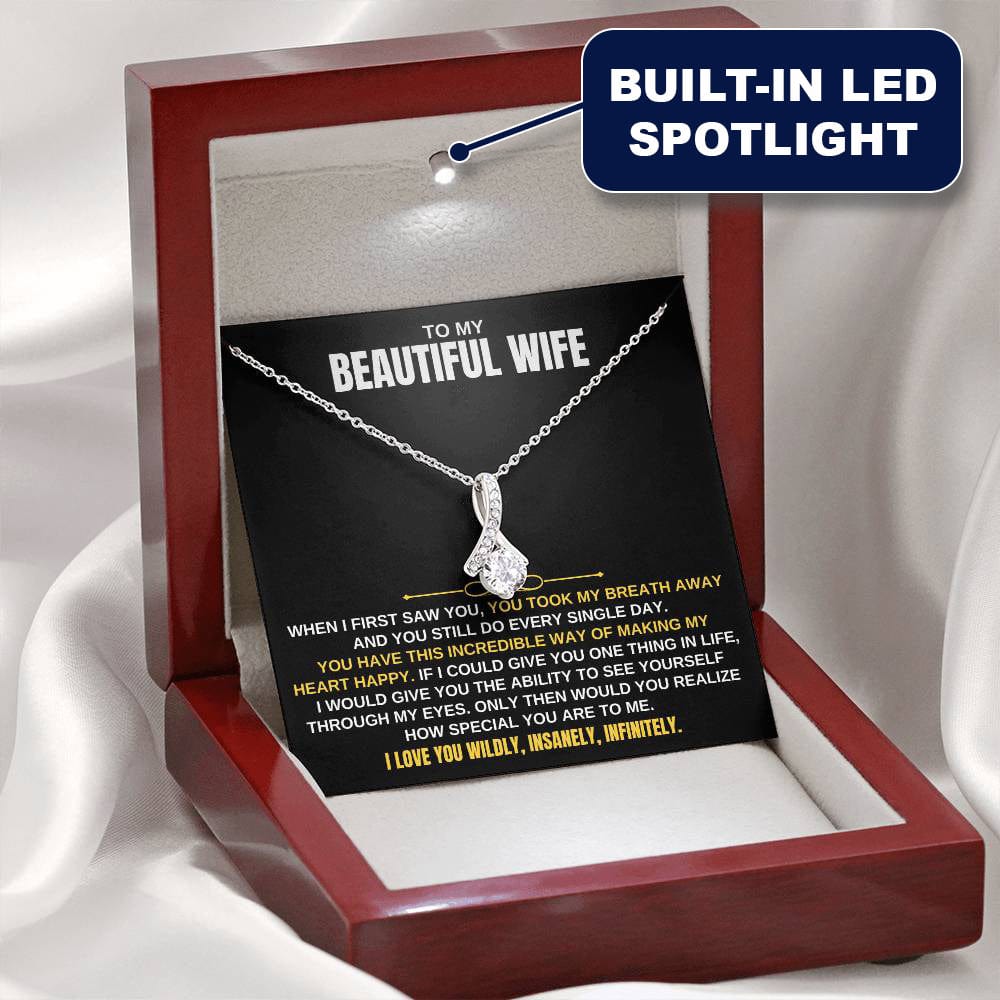 To My Beautiful Wife | You Took My Breath Away | Necklace Gift Set - SS129