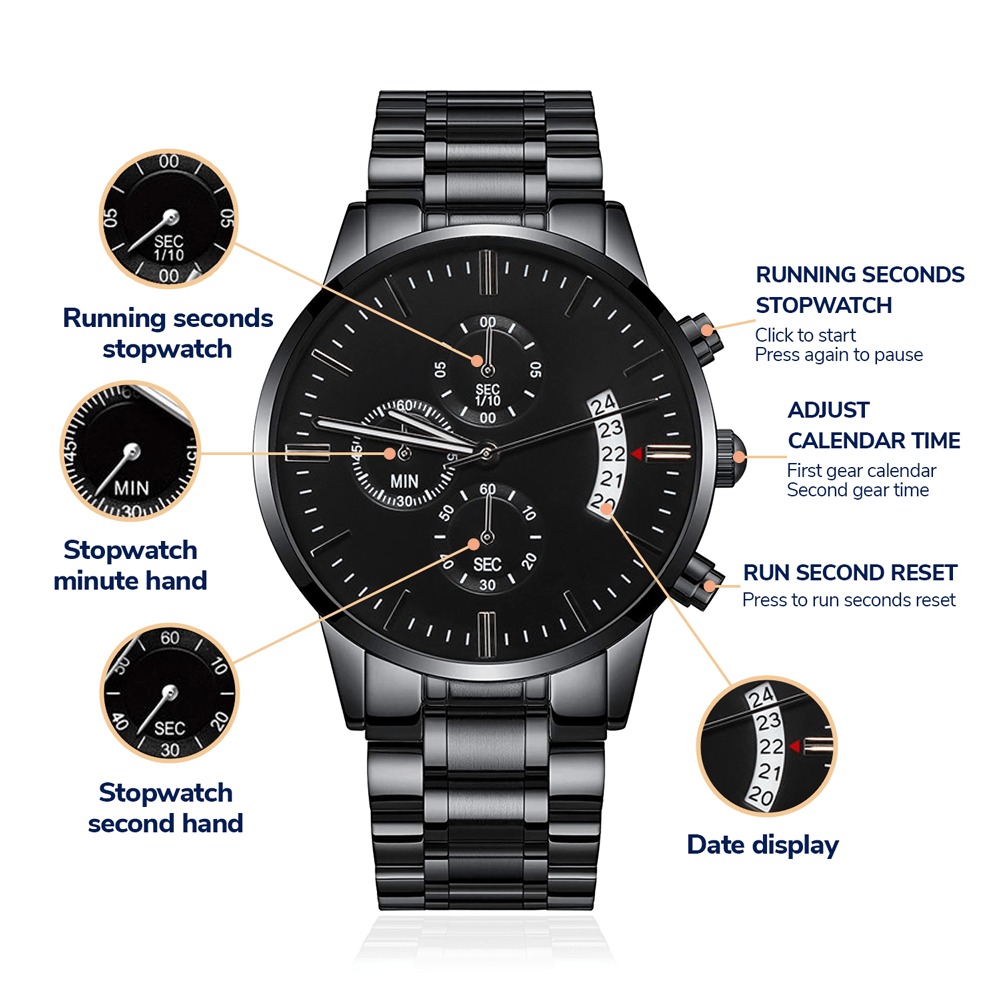 To My Bonus Dad - Engraved Premium Watch - SS227