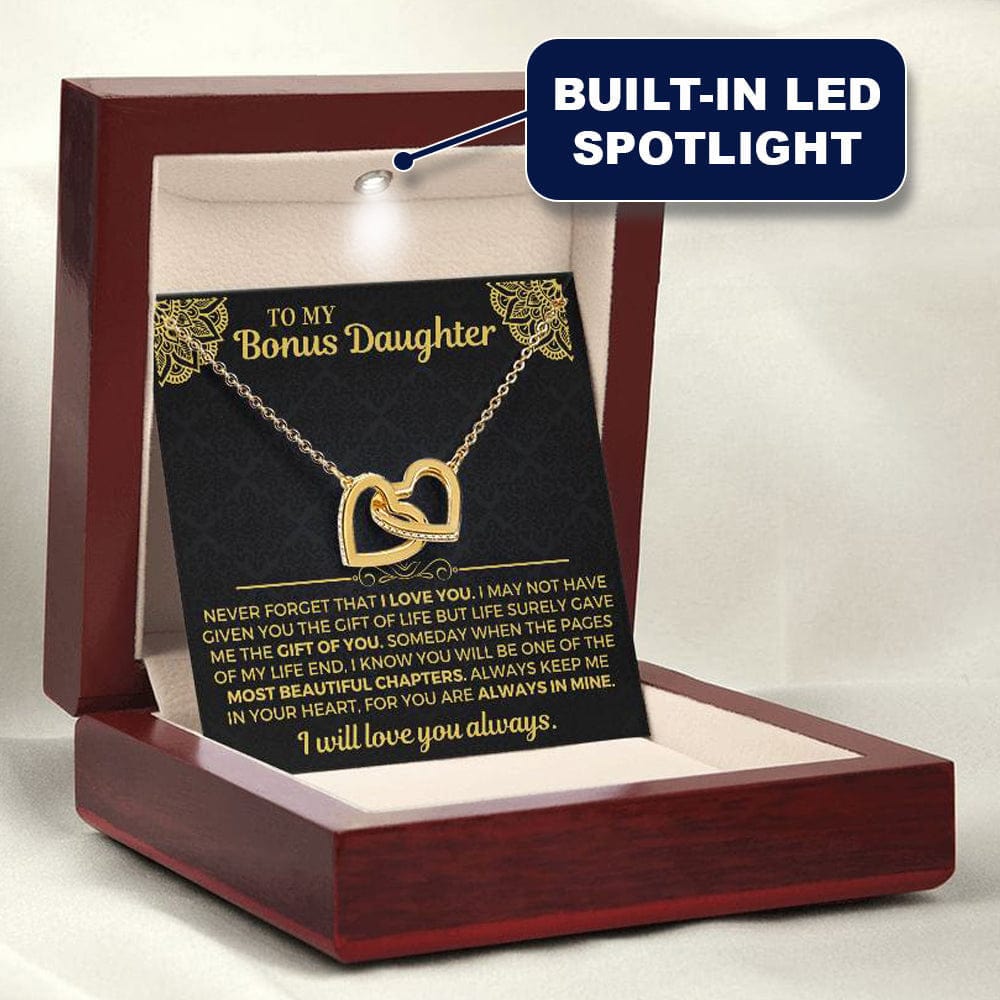 To My Bonus Daughter - Forever Interlocked Hearts Gift Set - SS558