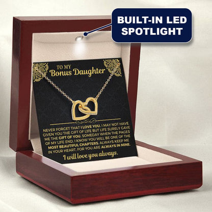 To My Bonus Daughter - Forever Interlocked Hearts Gift Set - SS558