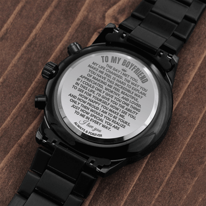 To My Boyfriend - Engraved Premium Watch - SS166
