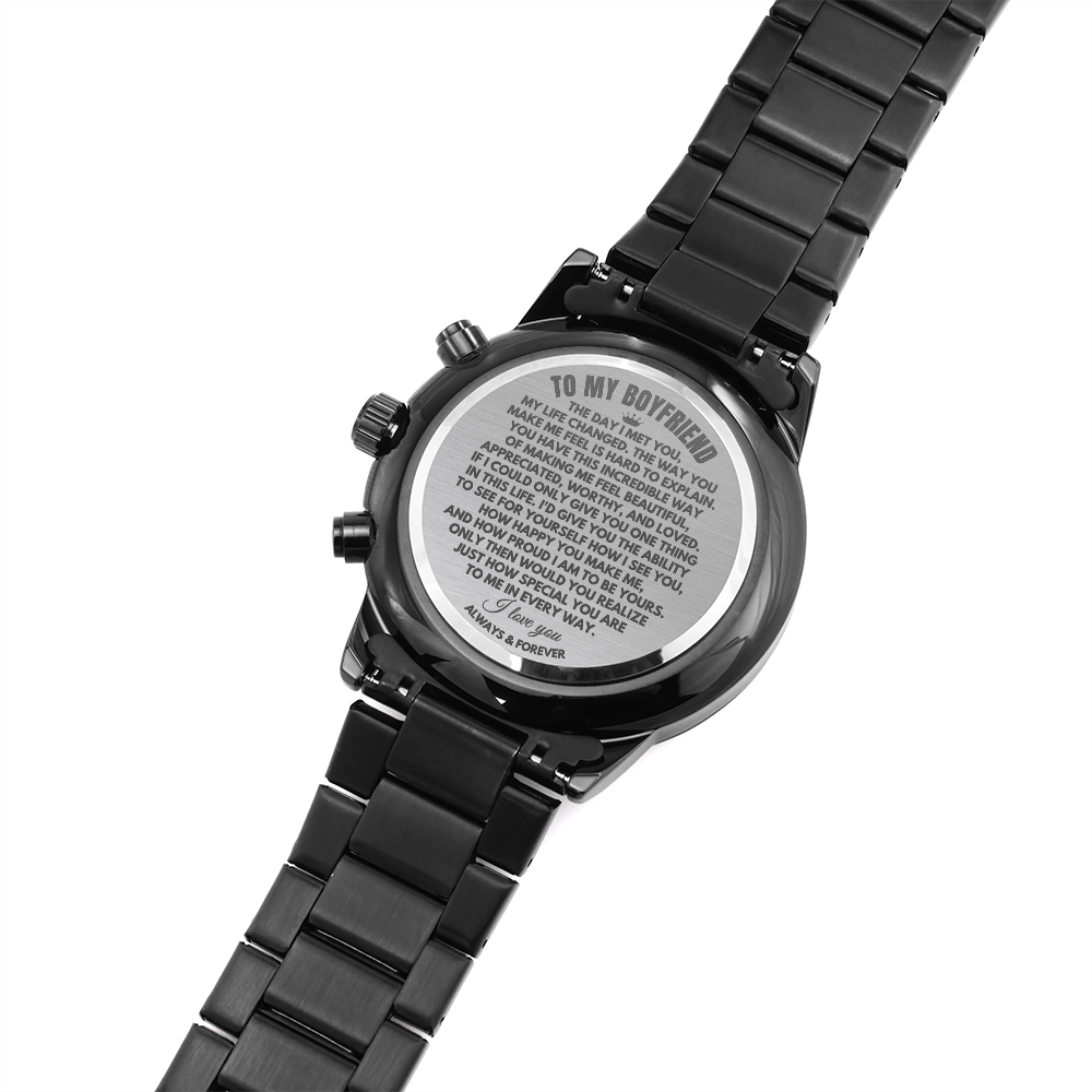To My Boyfriend - Engraved Premium Watch - SS166