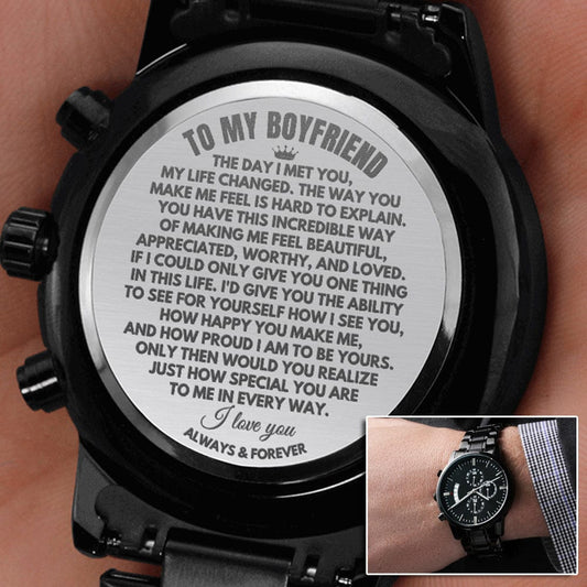 To My Boyfriend - Engraved Premium Watch - SS166