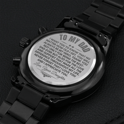 To My Dad - From Daughter - Engraved Premium Watch - SS236